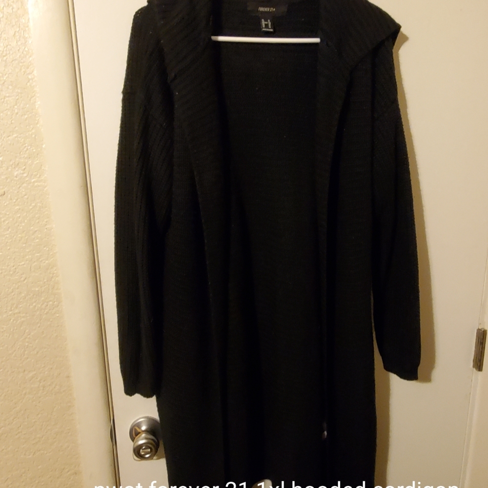 Nwot forever 21 hooded cardigan 1xl